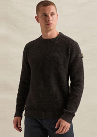 Thumbnail for PKW2610313 9140-Obsidian | Pullover aus einer Baumwoll-Woll-Mischung mit grober Struktur
