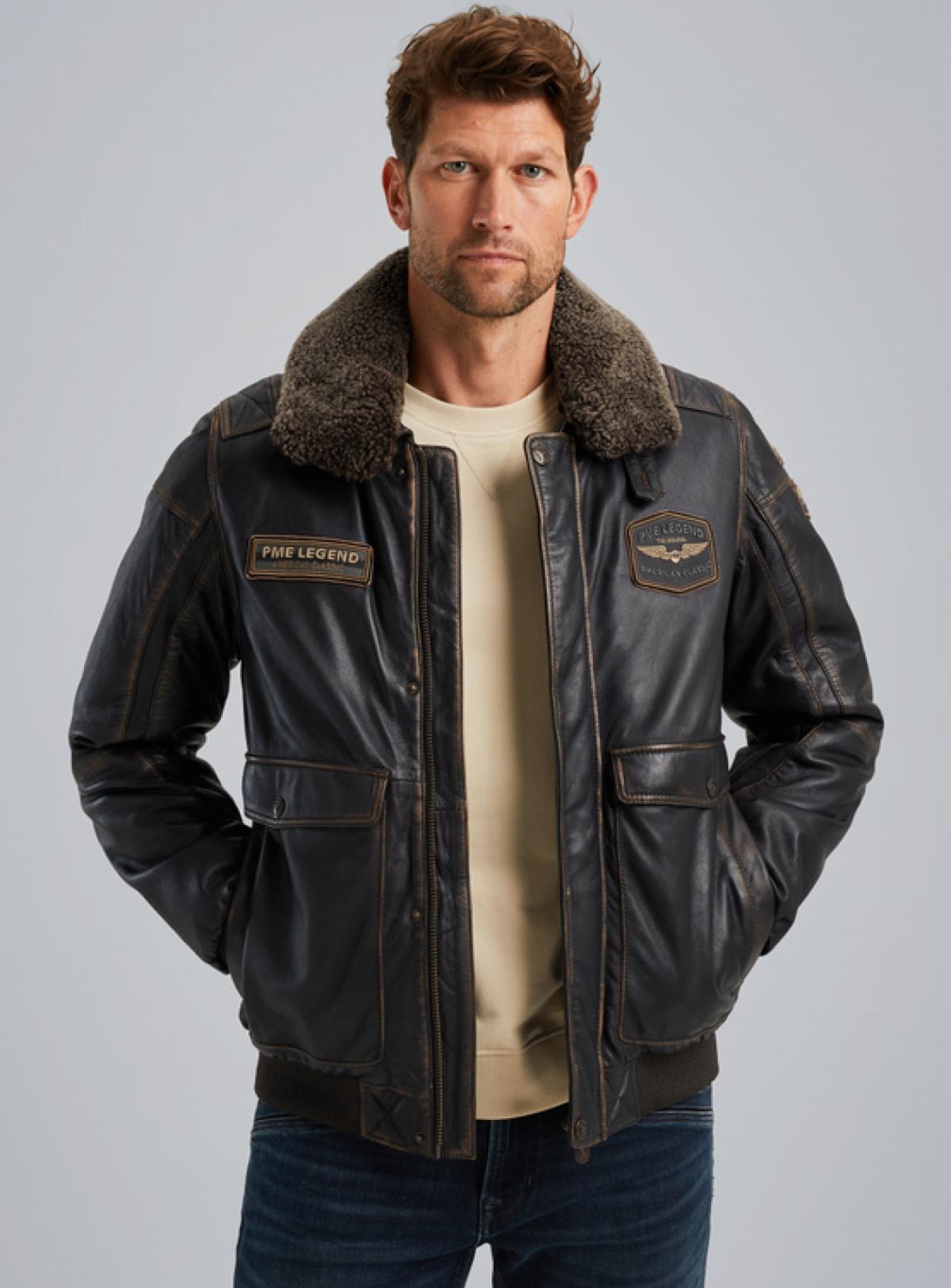 PME Legend Jacken PLJ2409701 771 | Veste en cuir Snowprop