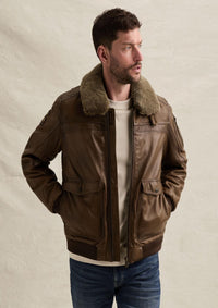 Thumbnail for PLJ2608706 769-Brown | A-2 Snowprop Lederjacke