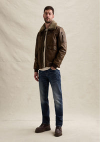 Thumbnail for PLJ2608706 769-Brown | A-2 Snowprop Lederjacke