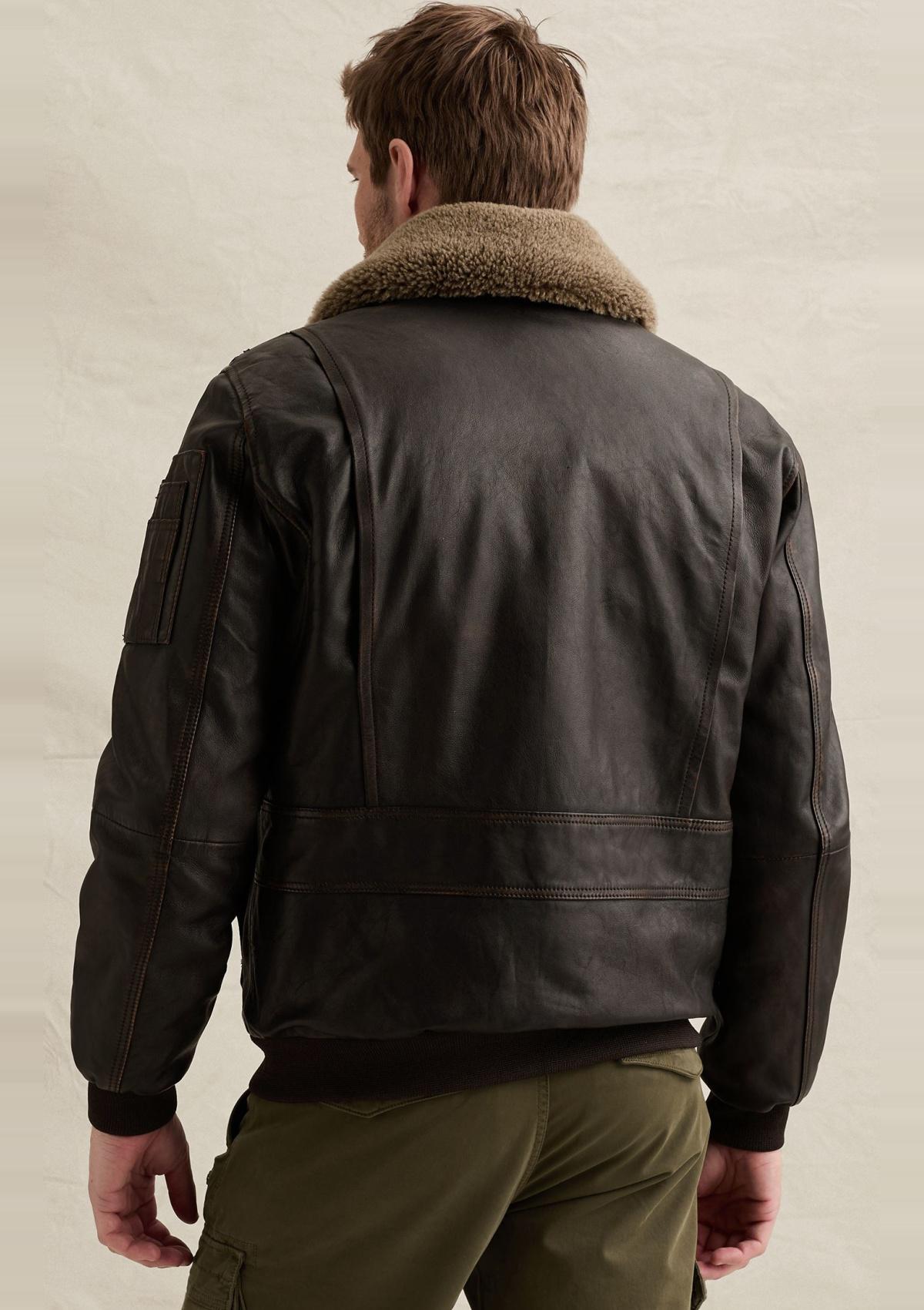 PLJ2608706 8231-Chocolate Torte | A-2 Snowprop Lederjacke