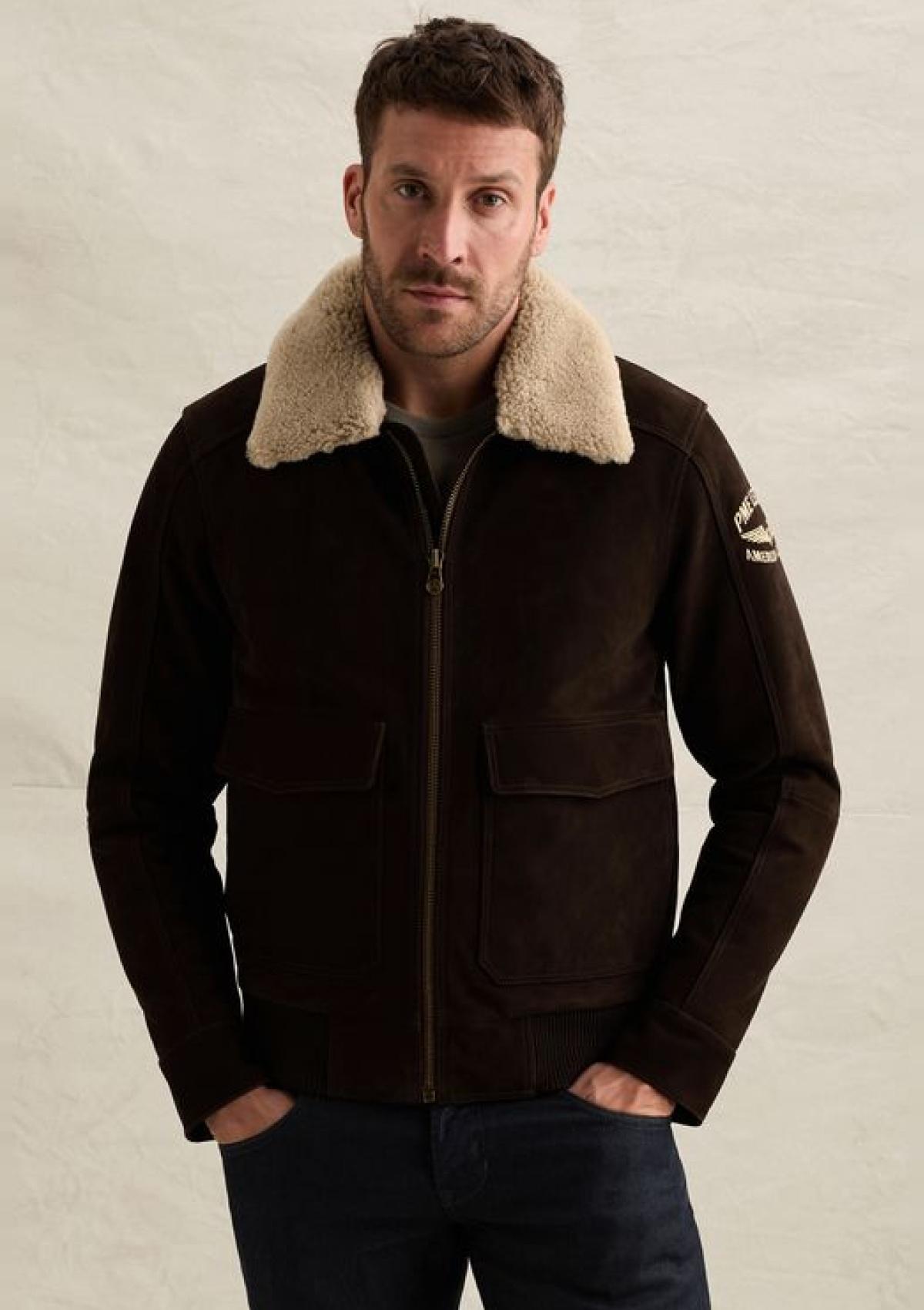 PLJ650005 771-D.Brown | Greenville Fur Lederjacke
