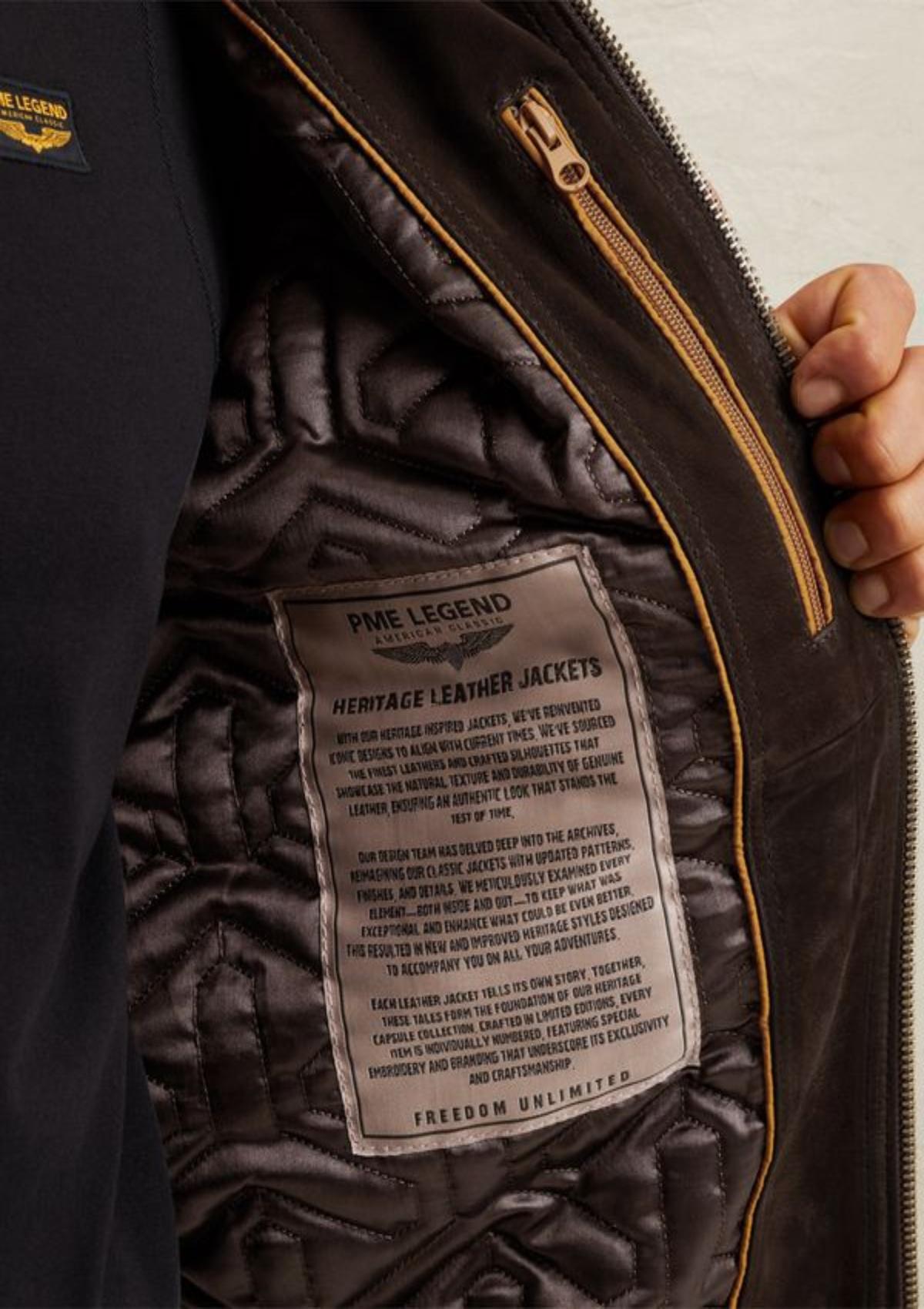 PLJ650005 771-D.Brown | Greenville Fur Lederjacke
