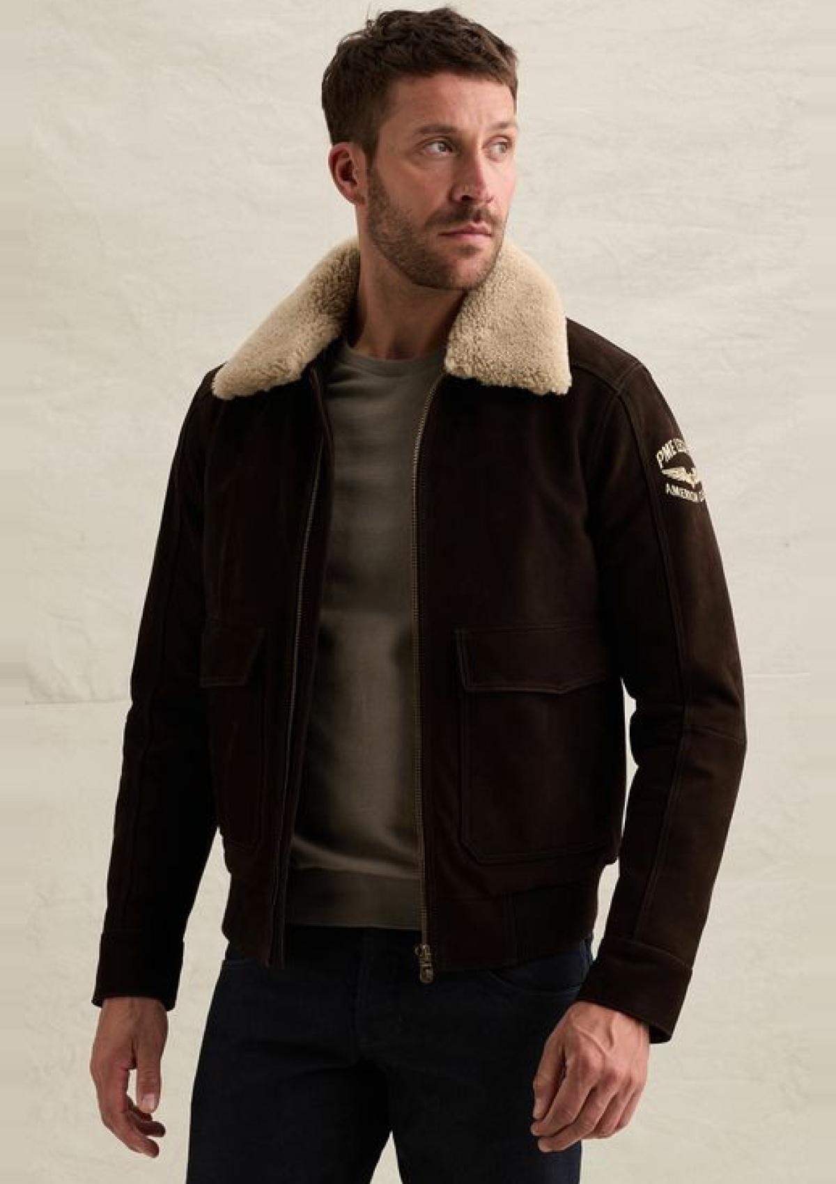 PLJ650005 771-D.Brown | Greenville Fur Lederjacke
