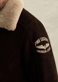 Thumbnail for PLJ650005 771-D.Brown | Greenville Fur Lederjacke