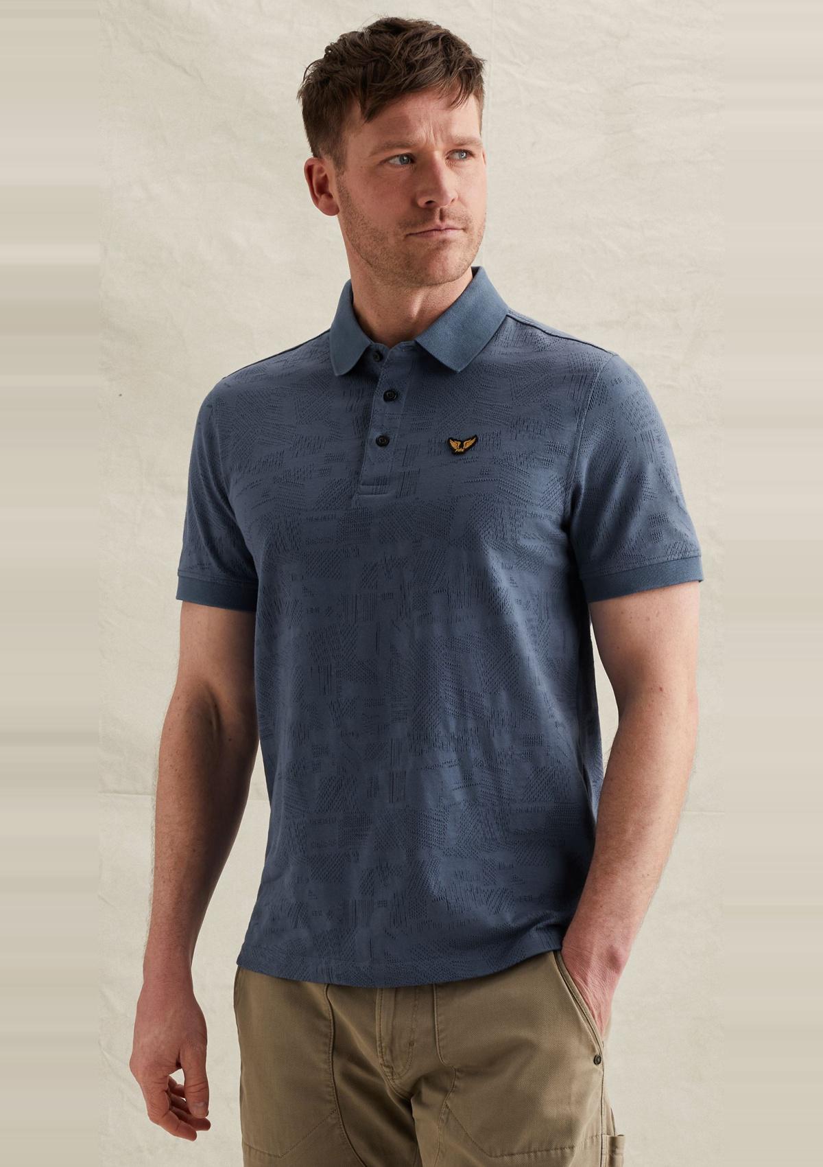 PPSS2603883 5052 | Poloshirt mit Allover-Jacquardmuster