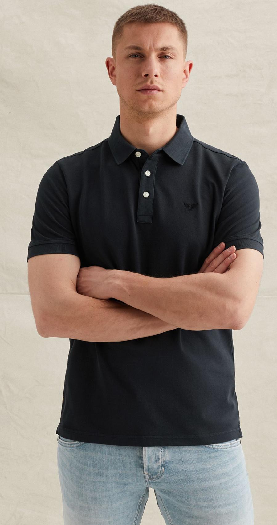 PPSS2602840 5281 | Poloshirt mit Rippkragen