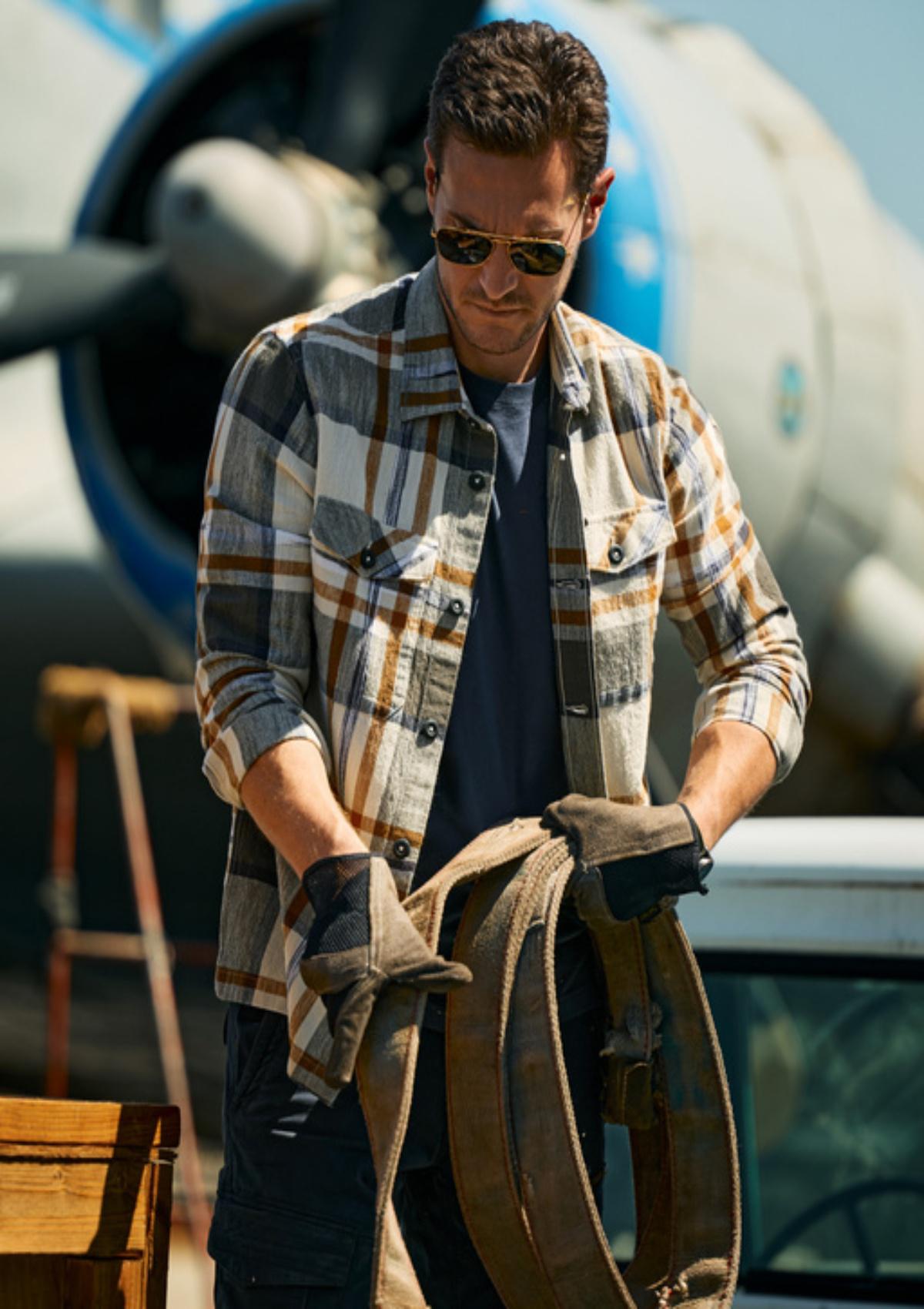 PPSS2604879 7001 | Poloshirt mit Allover-Print und Tailwing-Logo