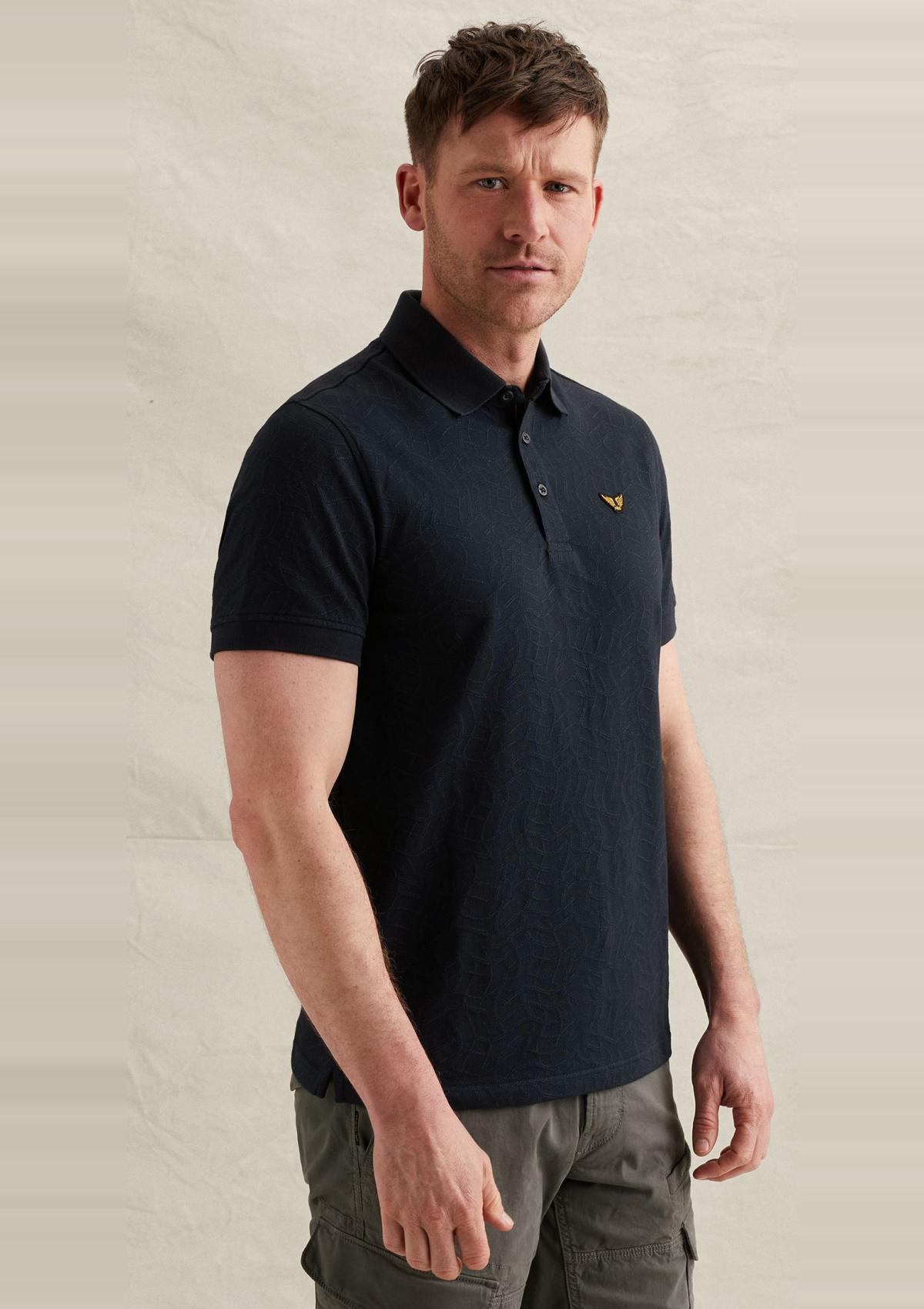 PPSS2605860 5282 | Poloshirt aus Jersey mit Allover-Jacquardmuster
