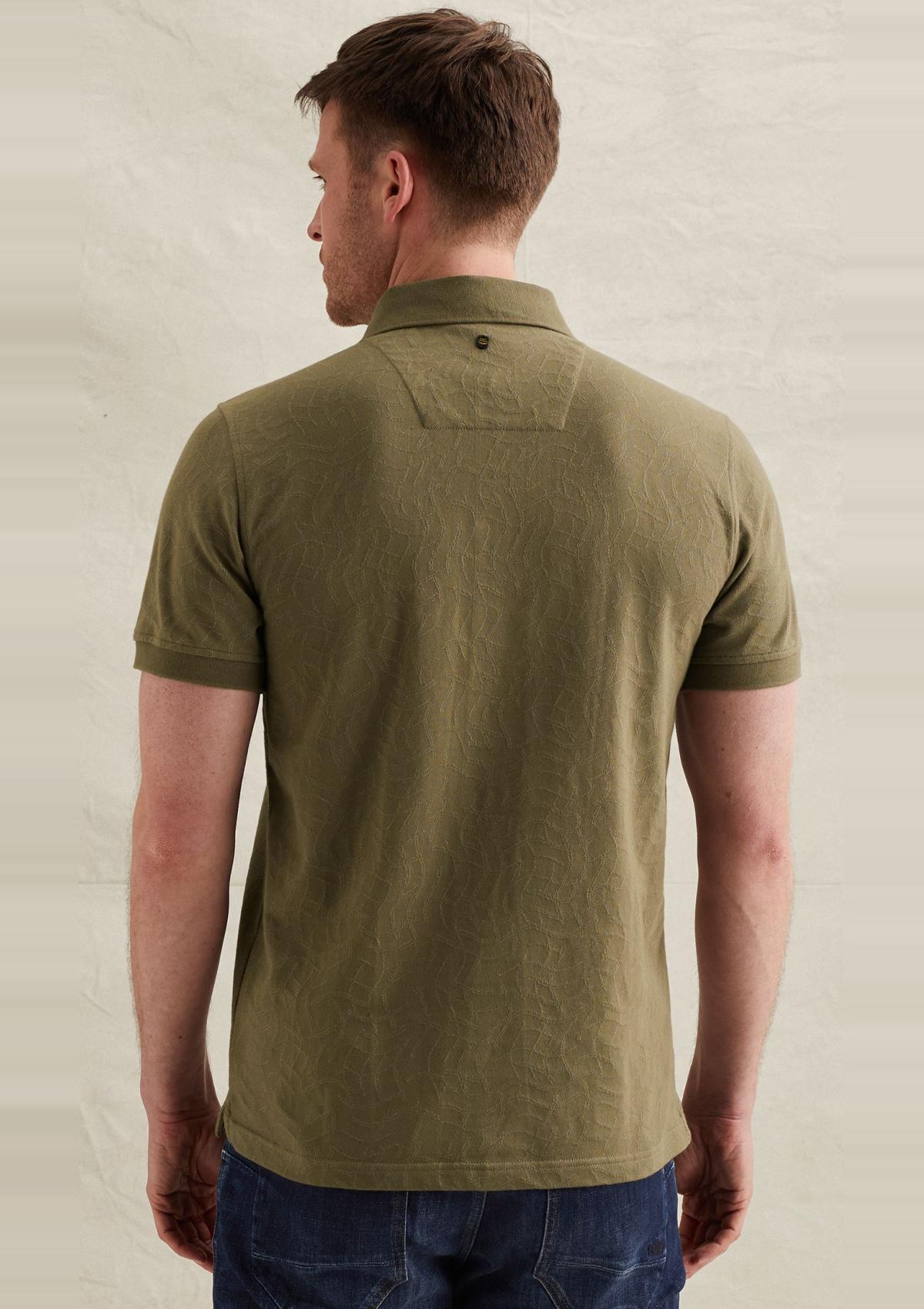 PPSS2605860 6389 | Poloshirt aus Jersey mit Allover-Jacquardmuster