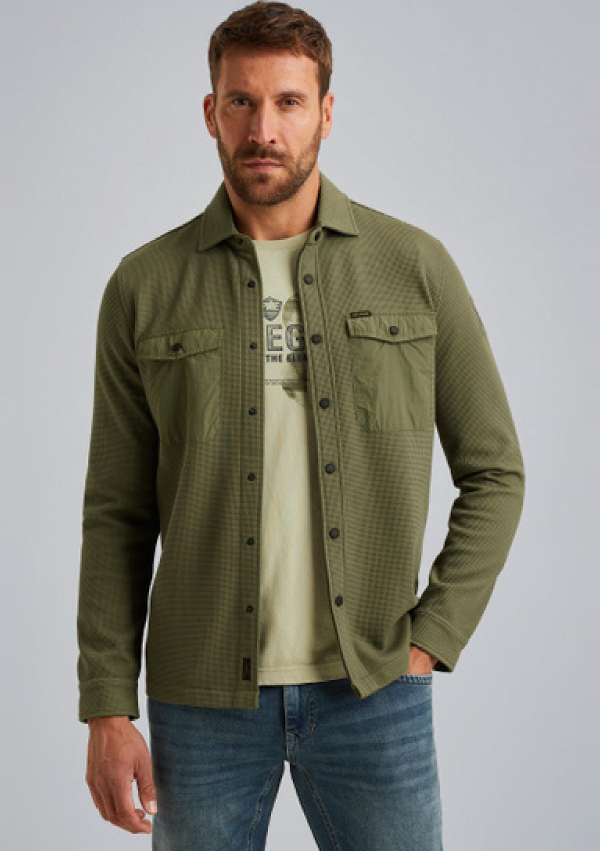 PSI2511246 6213 | Hemdjacke mit Waffelstruktur