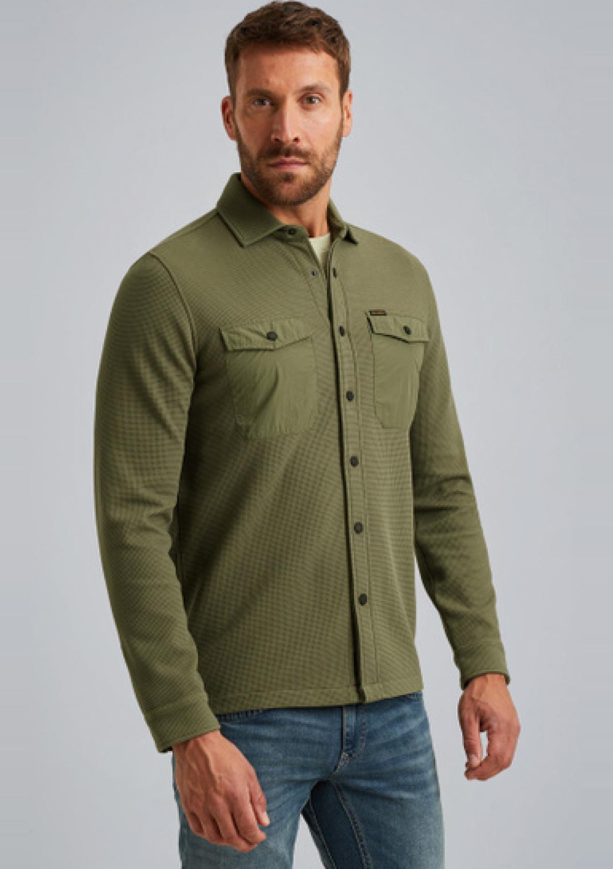 PSI2511246 6213 | Hemdjacke mit Waffelstruktur