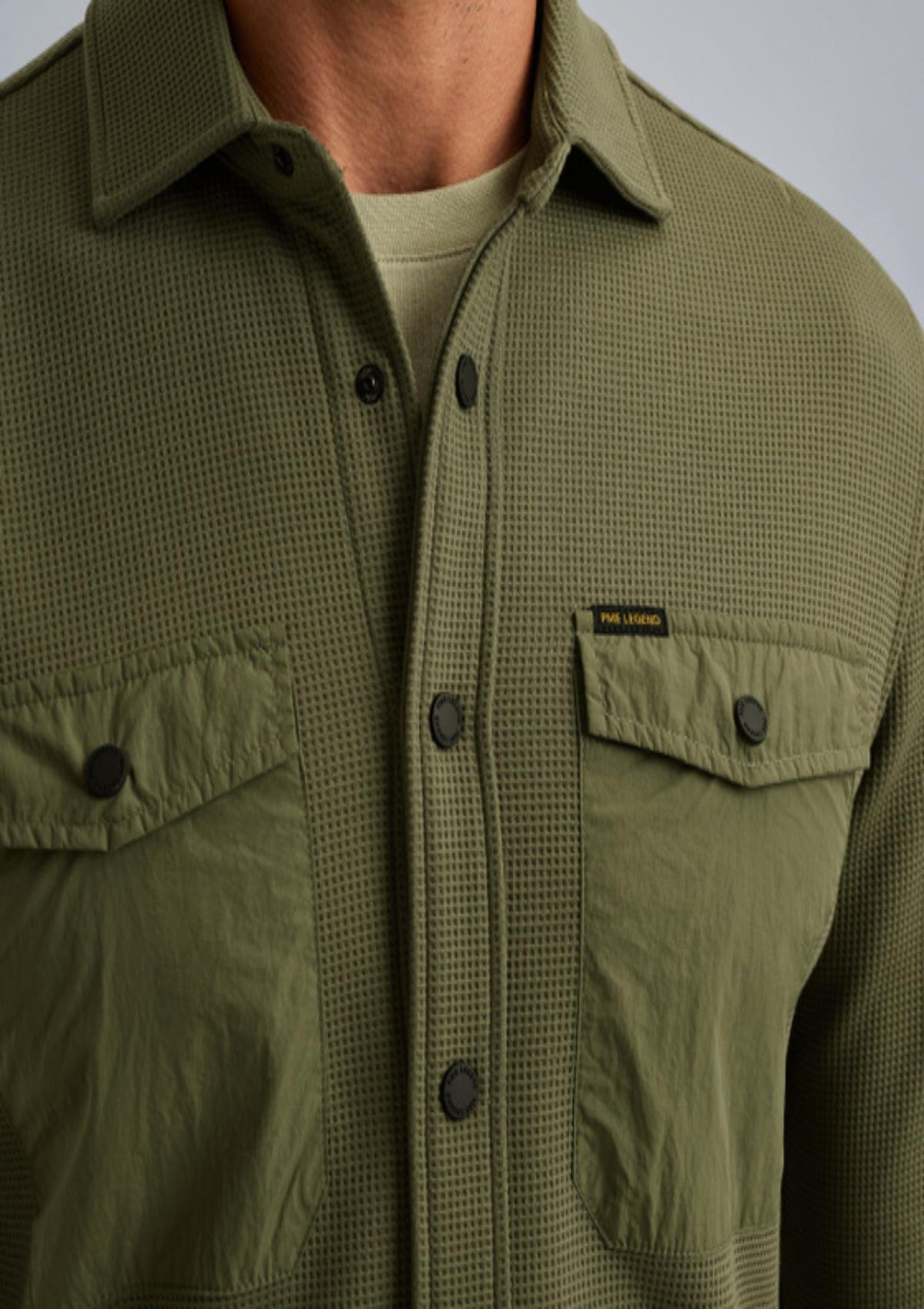 PSI2511246 6213 | Hemdjacke mit Waffelstruktur