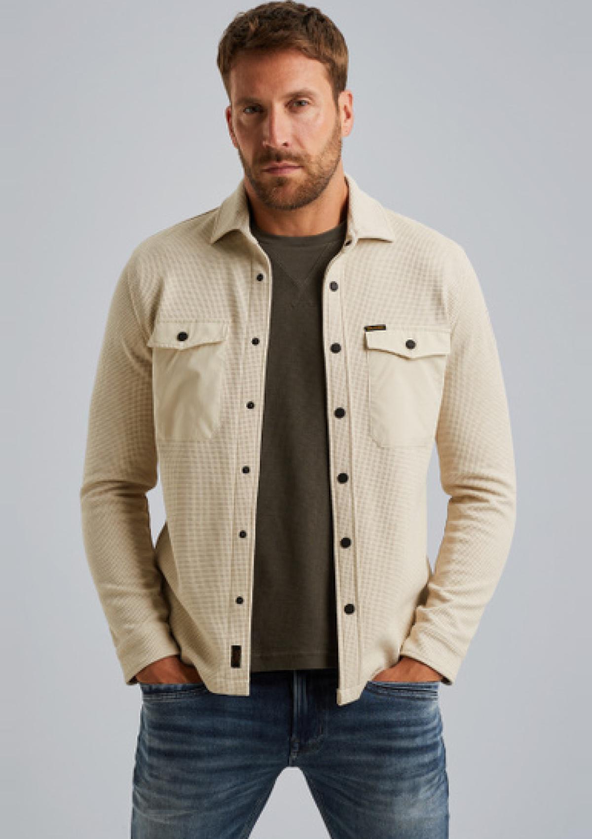 PSI2511246 7013 | Hemdjacke mit Waffelstruktur