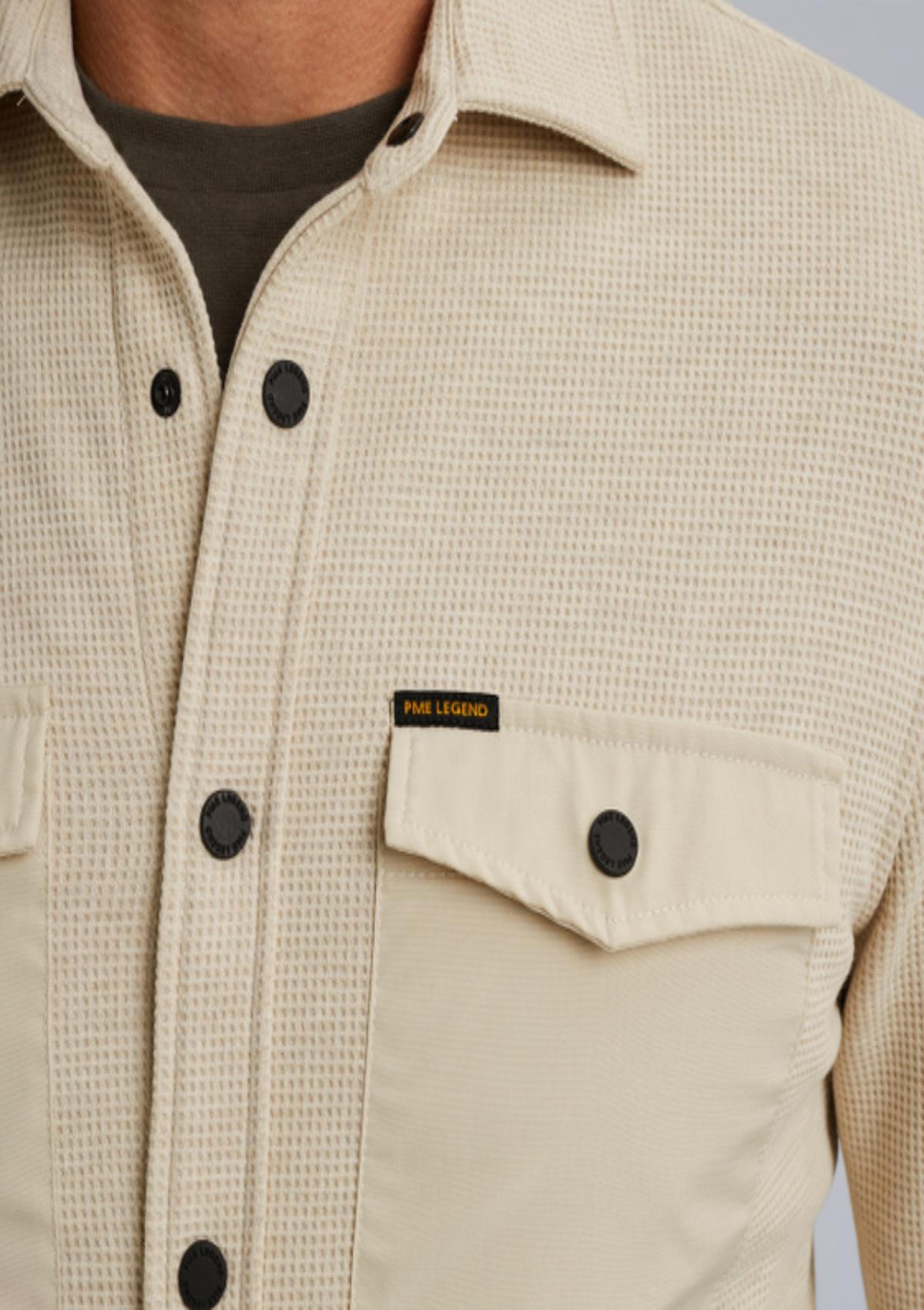 PSI2511246 7013 | Hemdjacke mit Waffelstruktur