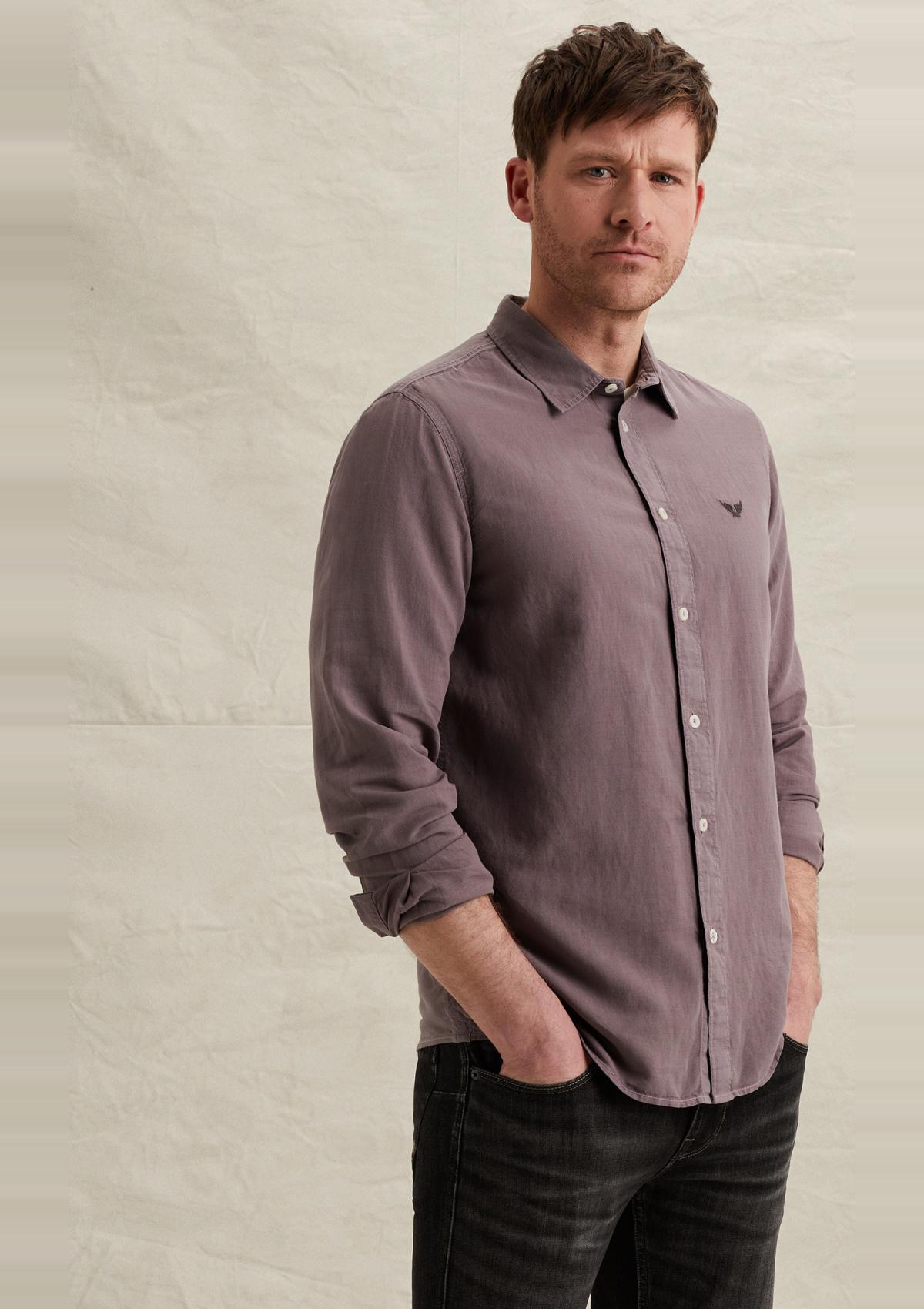 PSI2603243 4323 | Hemd aus Baumwolle/Leinen mit Garment-Dye-Waschung