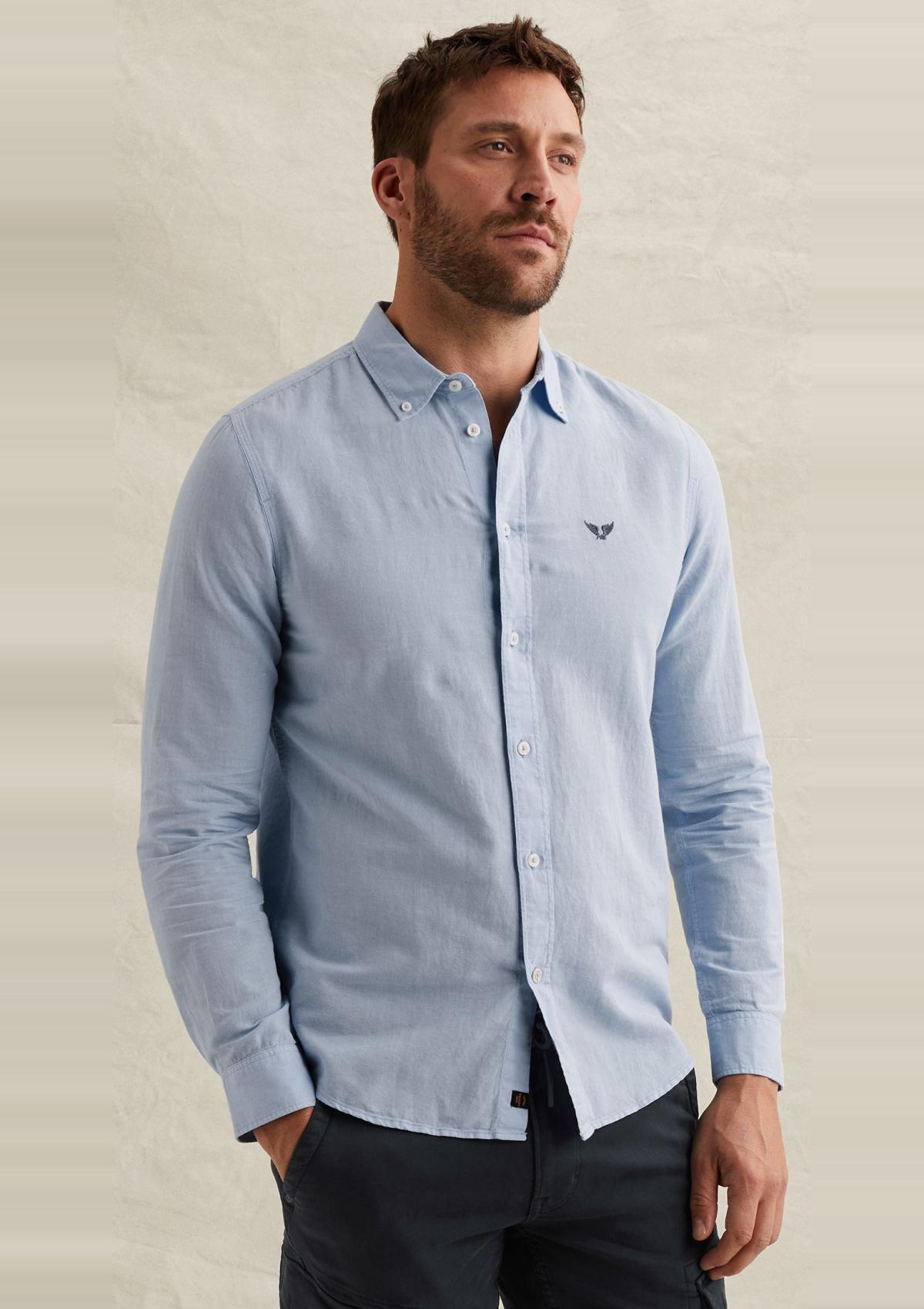 PSI2603243 5040 | Hemd aus Baumwolle/Leinen mit Garment-Dye-Waschung