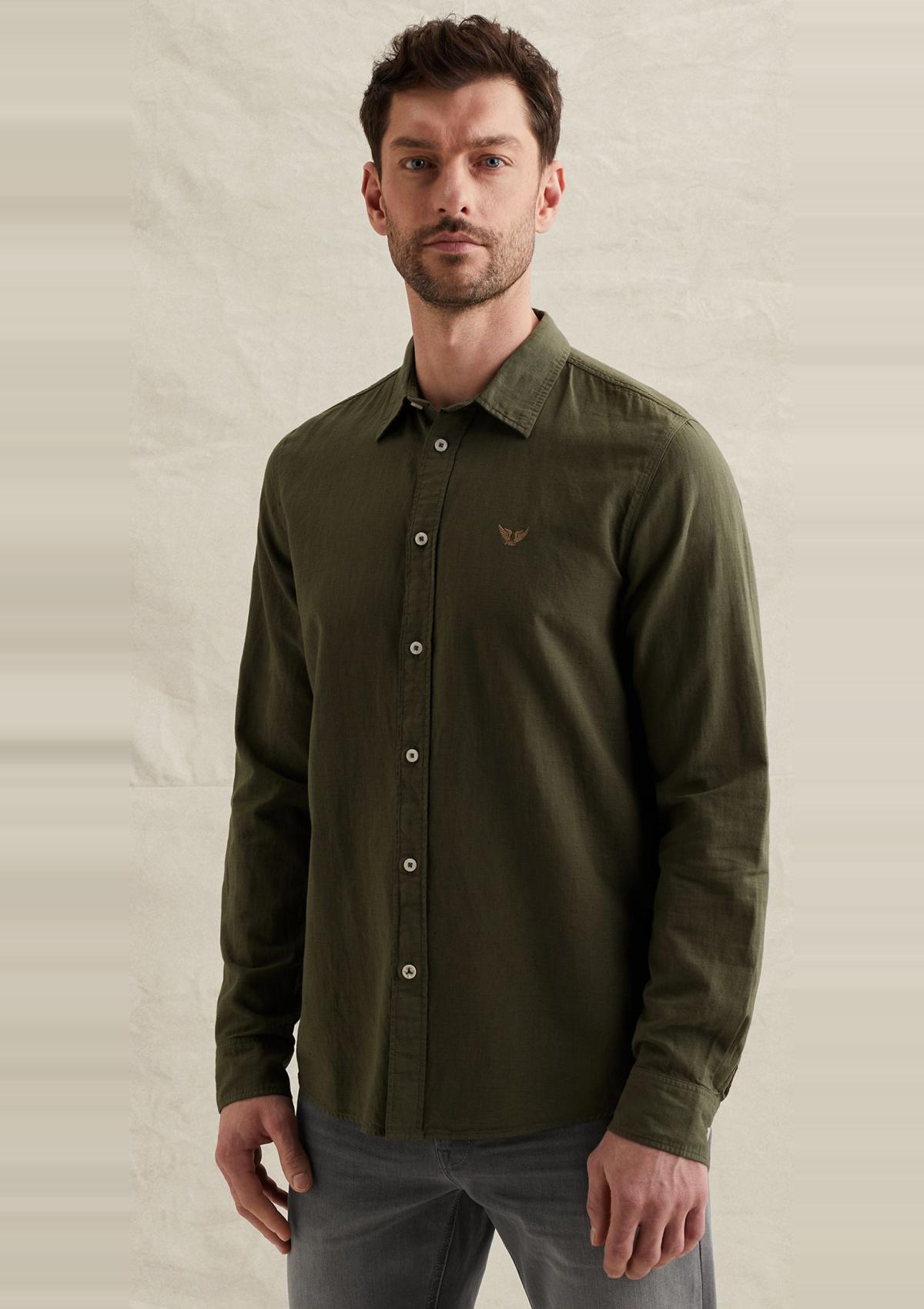 PSI2603243 6150 | Hemd aus Baumwolle/Leinen mit Garment-Dye-Waschung