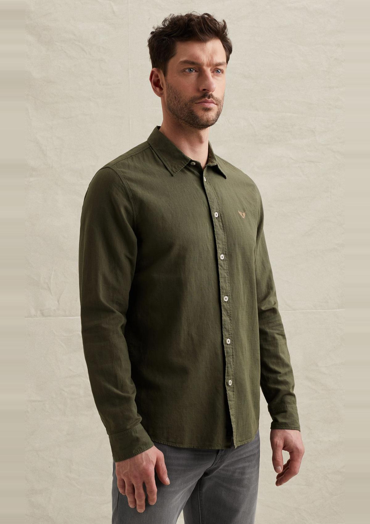 PSI2603243 6150 | Hemd aus Baumwolle/Leinen mit Garment-Dye-Waschung