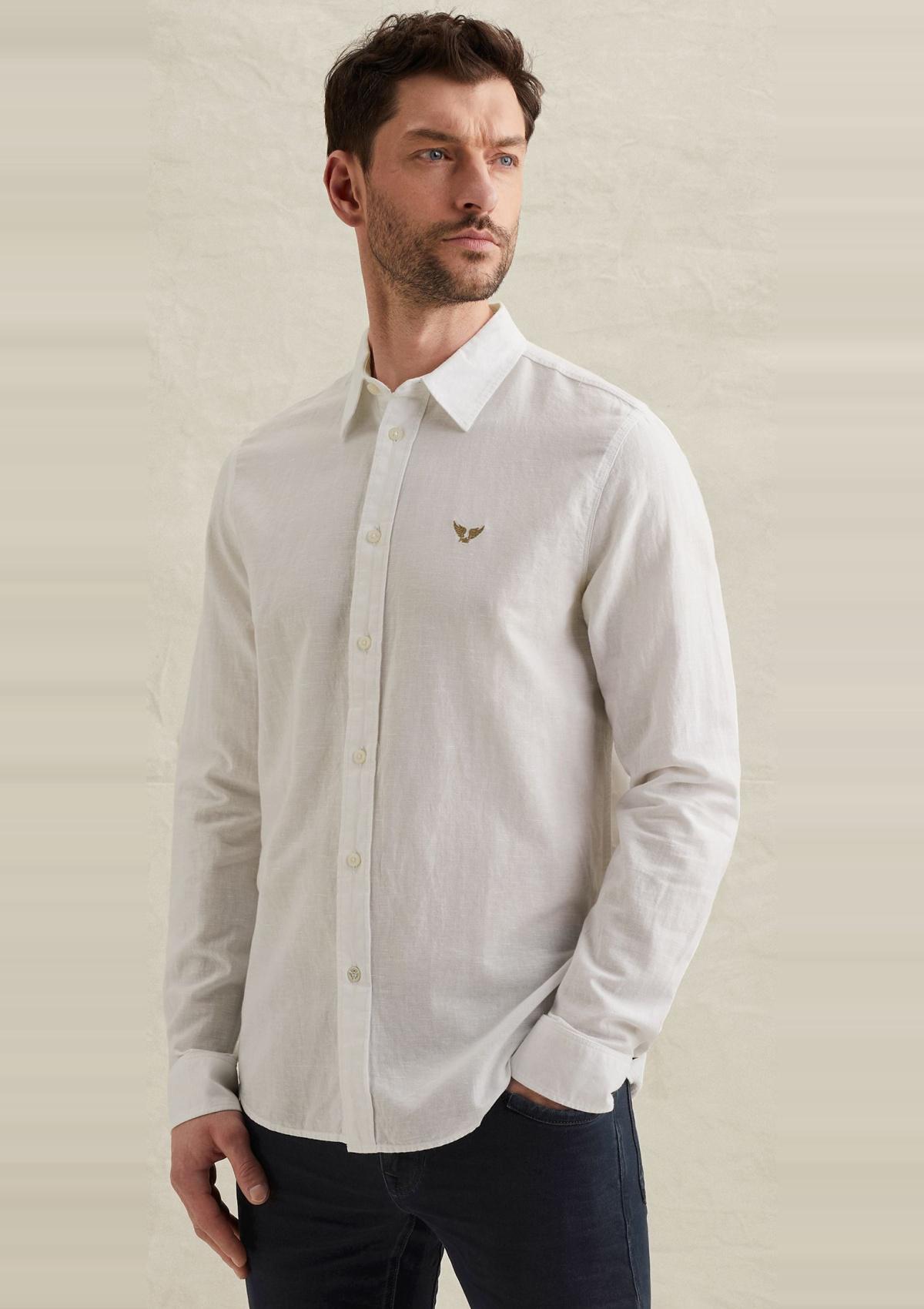 PSI2603243 7003 | Hemd aus Baumwolle/Leinen mit Garment-Dye-Waschung