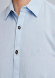PME Legend Hemden PSIS2404211 5040 | Short Sleeve Shirt Ctn Linen 2tone