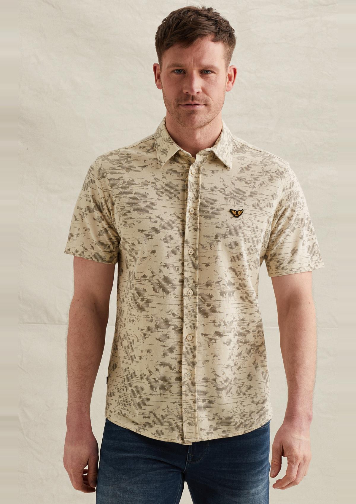 PSIS2603254 7011 | Hemd aus Jersey-Piqué mit Allover-Print
