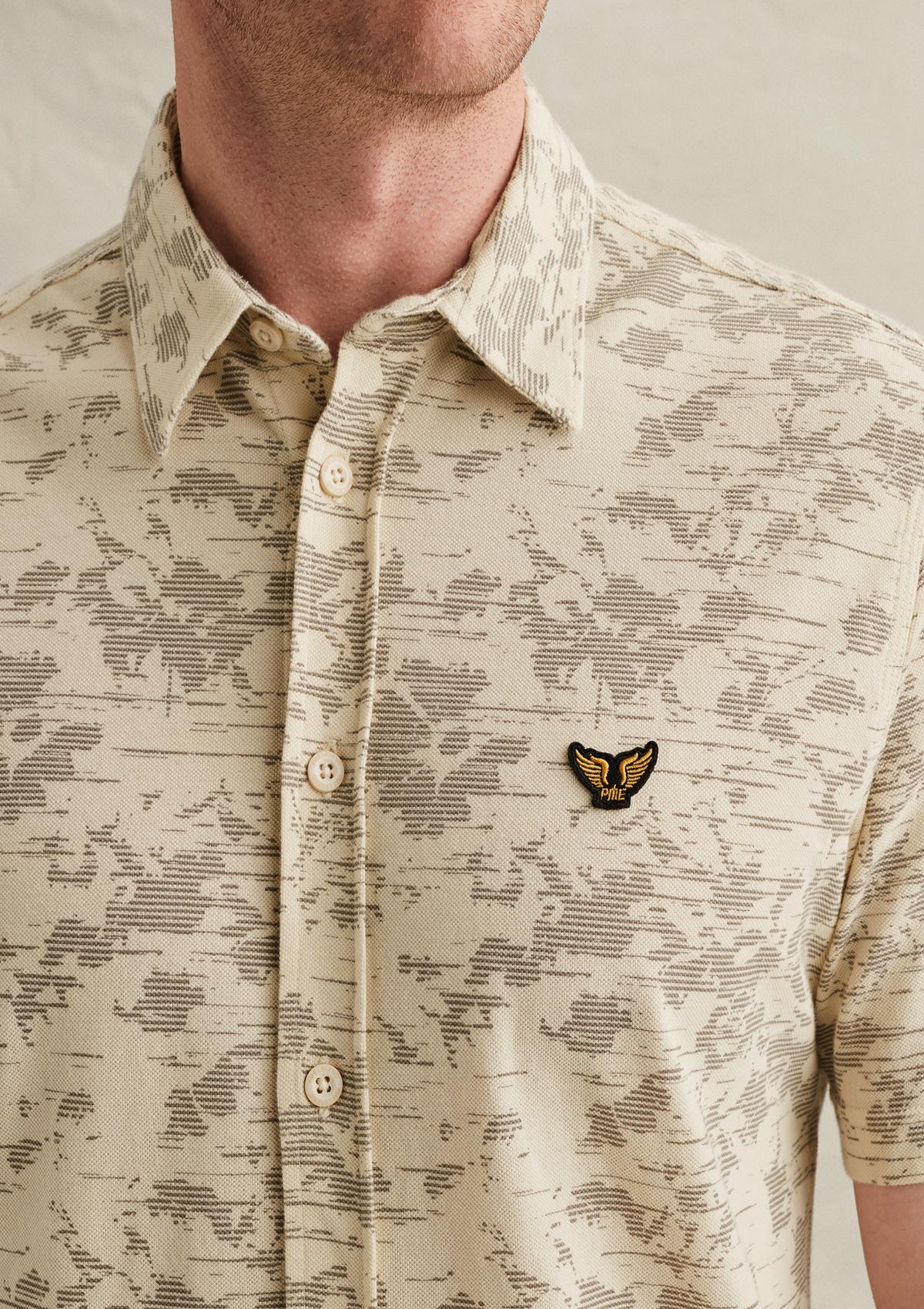 PSIS2603254 7011 | Hemd aus Jersey-Piqué mit Allover-Print