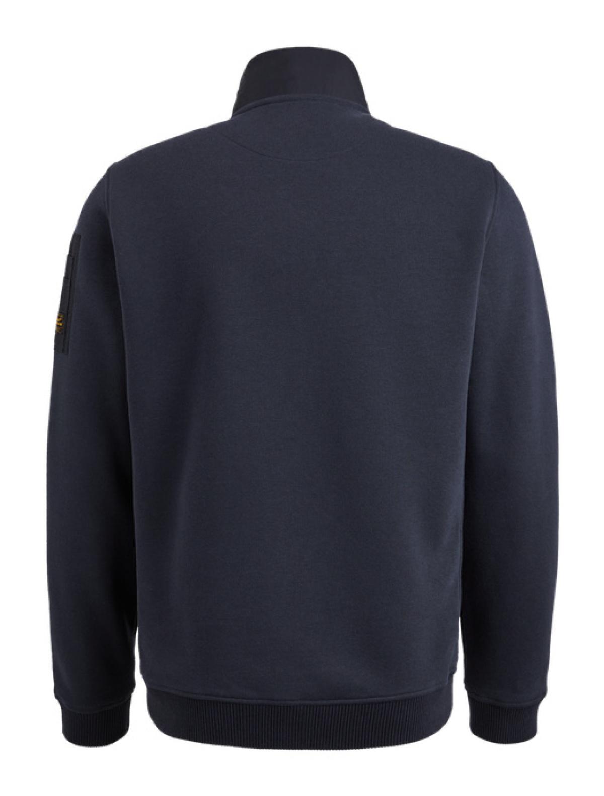 PME Legend Sweatshirts PSW2402404 5281 | Hybridjacke aus Materialmischung