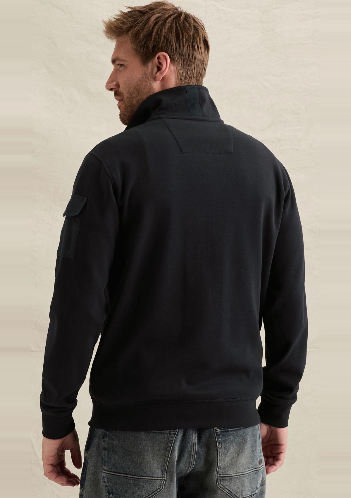 PSW2608423 5281-Salute | Sweatshirt mit halbem Reißverschluss und Badge