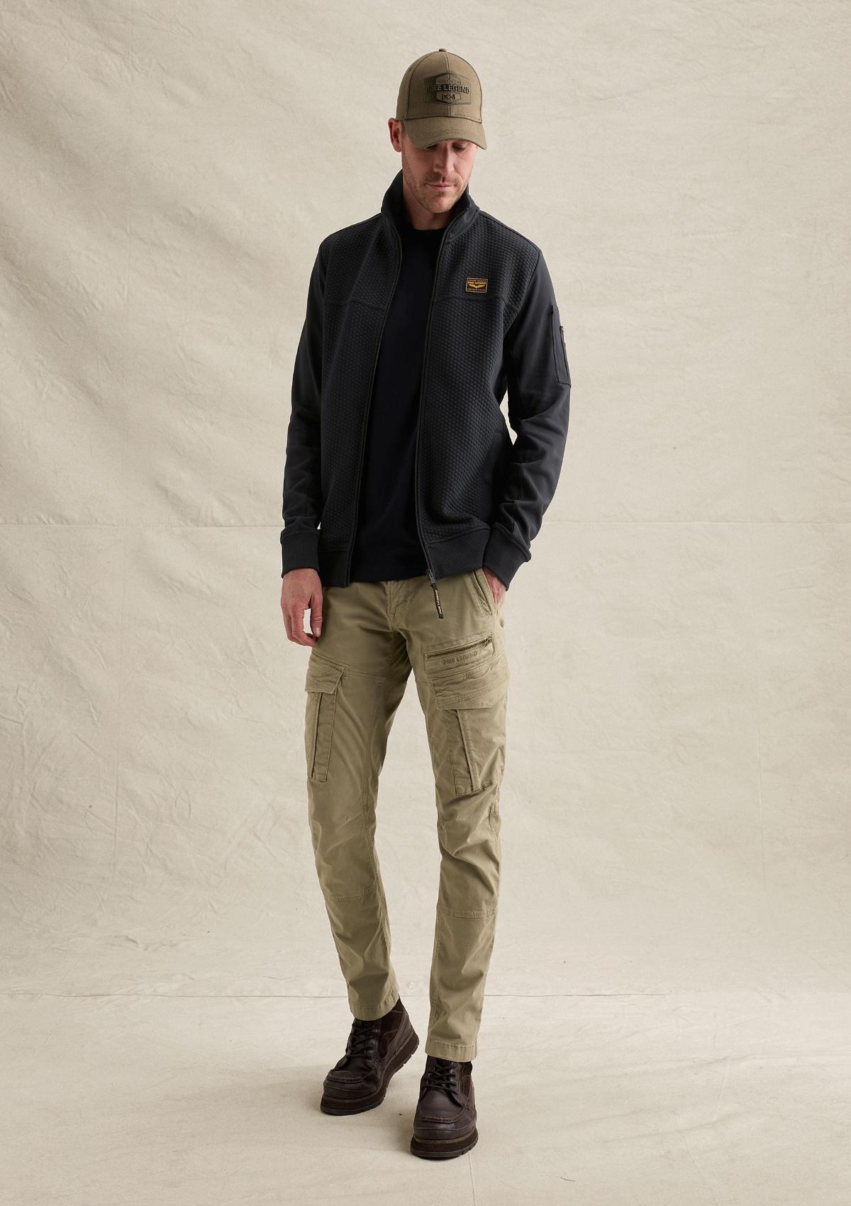 PSW2608436 5281-Salute | Sweatshirt mit Jacquardmuster und Flight-Pocket