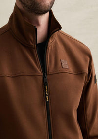 Thumbnail for PSW2609437 8168-Cappuccino | Sweatjacke mit Reißverschluss und Steppmuster