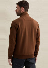 Thumbnail for PSW2609437 8168-Cappuccino | Sweatjacke mit Reißverschluss und Steppmuster