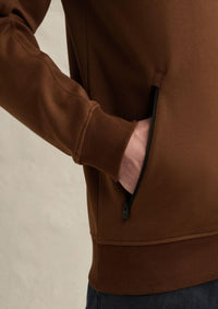 Thumbnail for PSW2609437 8168-Cappuccino | Sweatjacke mit Reißverschluss und Steppmuster