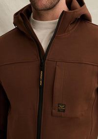 Thumbnail for PSW2609458 8168-Cappuccino | Sweatjacke mit Kapuze und Reißverschluss
