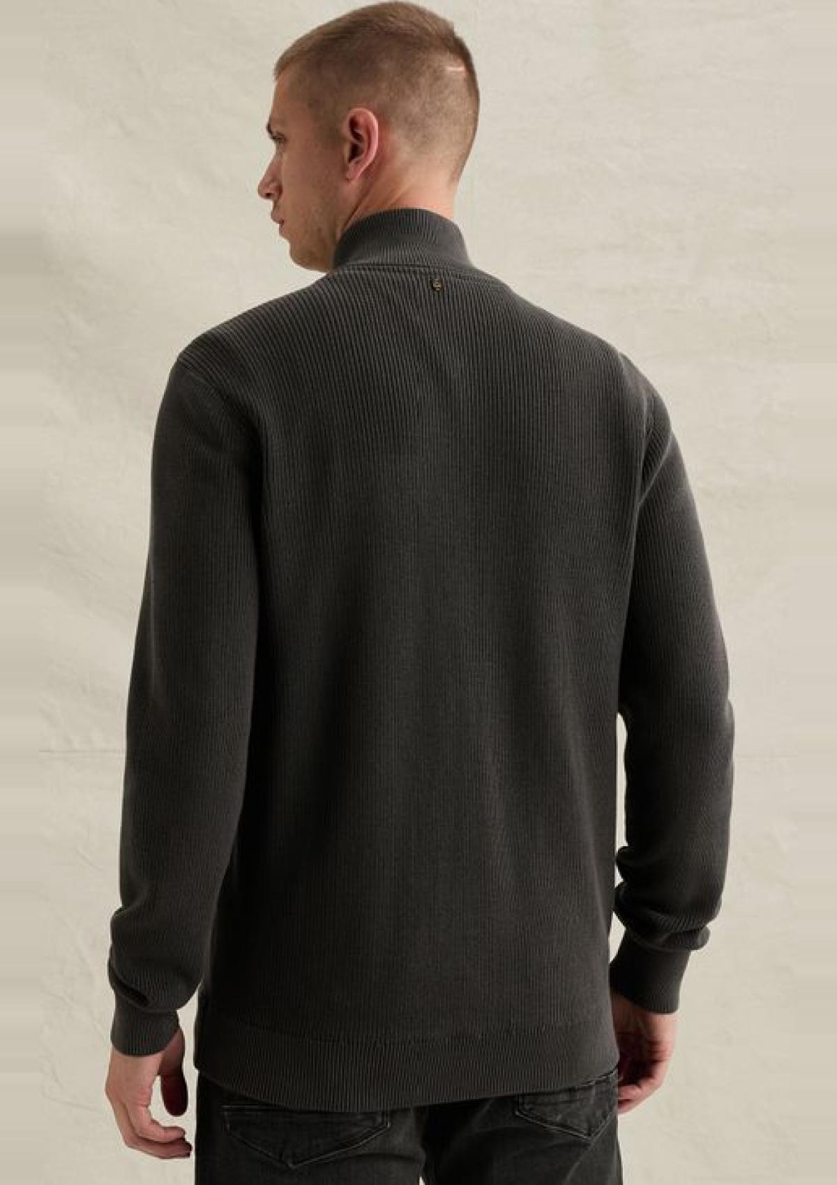 PSW2610325 9140-Obsidian | Sweatjacke mit Reißverschluss und Stehkragen