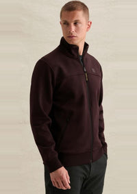 Thumbnail for PSW2610475 4357-Dark Aubergine | Sweatweste mit Reißverschluss und Stehkragen