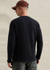 Thumbnail for PTS2608503 5281-Salute | Henley-T-Shirt mit langen Ärmeln und Garment-Dye-Waschung
