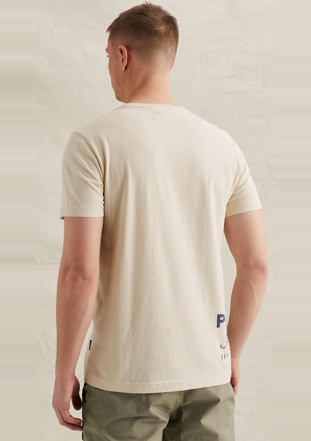 PTS2608503 7013-Bone White | T-Shirt mit off-placed Artworks