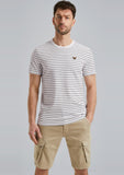 PME Legend T-Shirts PTSS2404575 7003 | Short sleeve r-neck yarn dyed stri