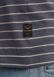 PME Legend T-Shirts PTSS2404575 9117 | Short sleeve r-neck yarn dyed stri