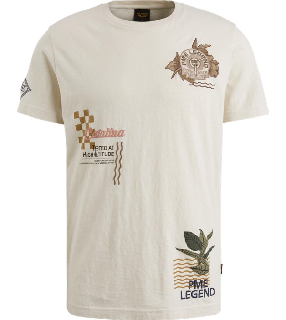 PME Legend T-Shirts PTSS2405564 7013 | T-Shirt aus Slub-Jersey