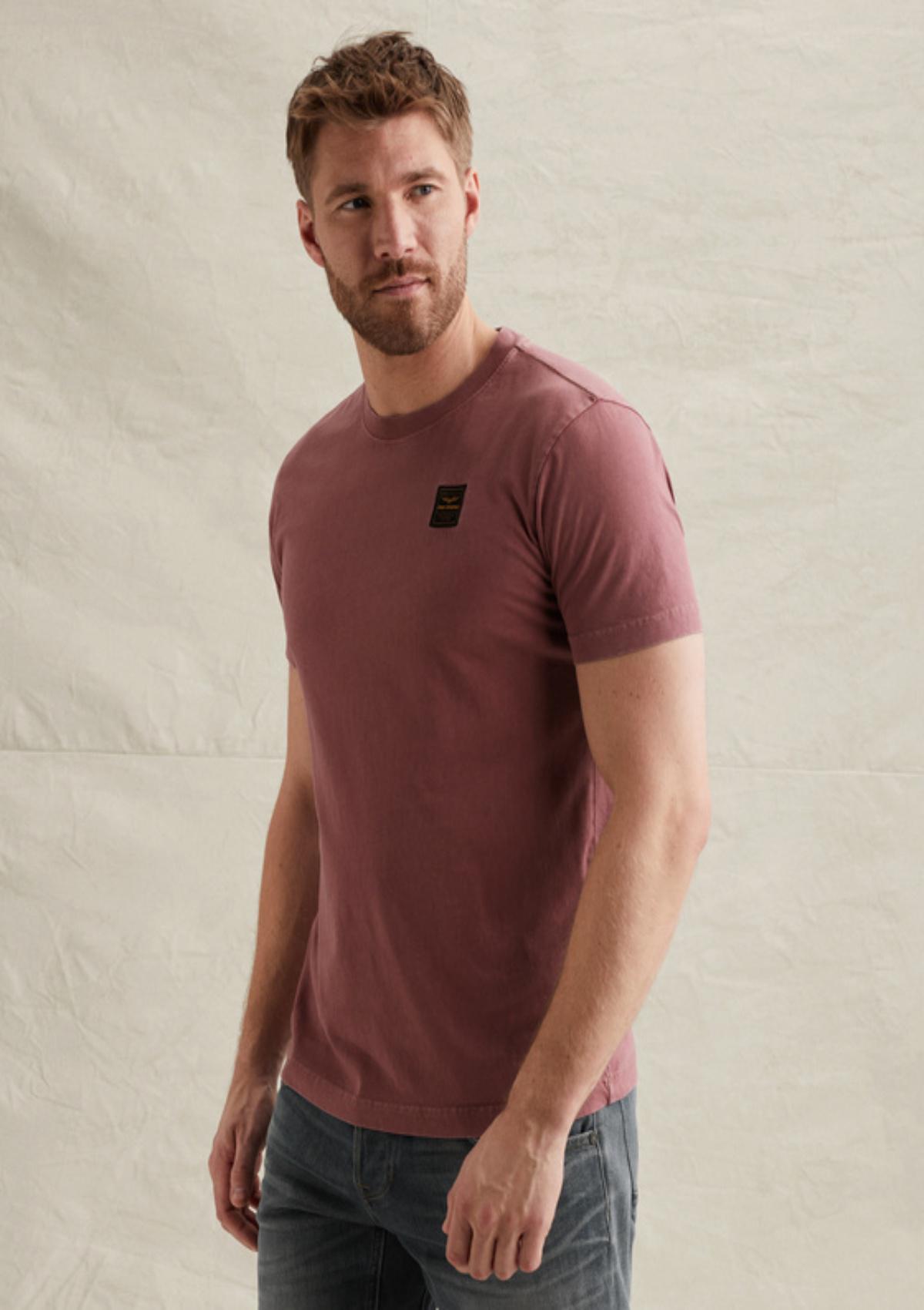 PTSS2602562 4085 | T-Shirt mit Garment-Dye-Waschung und Badge