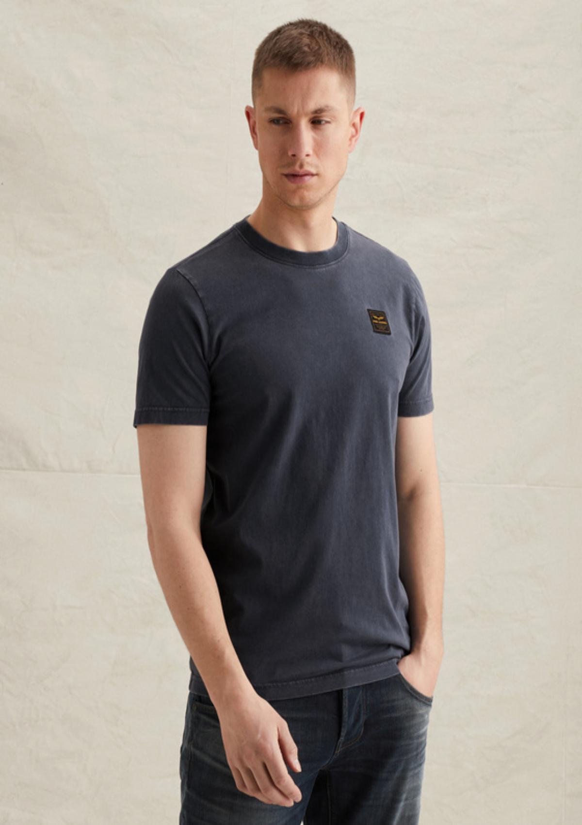 PTSS2602562 5116 | T-Shirt mit Garment-Dye-Waschung und Badge