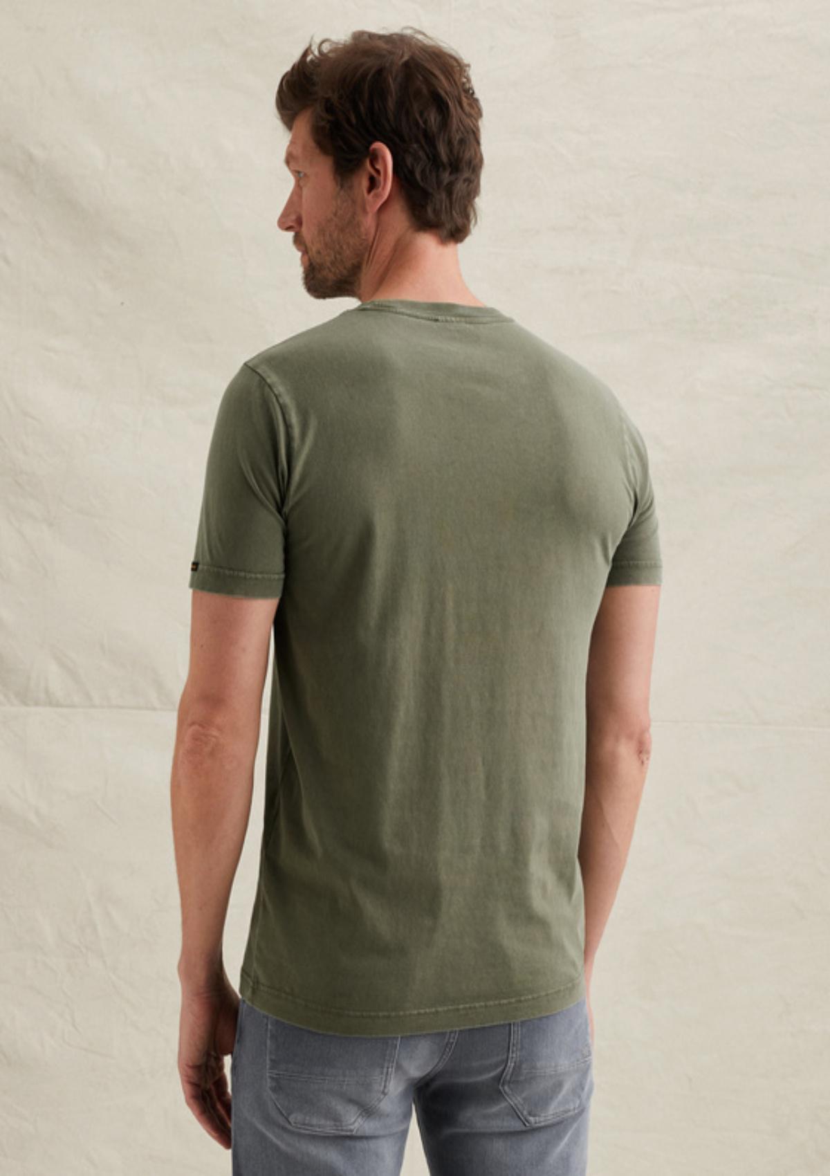 PTSS2602562 6415 | T-Shirt mit Garment-Dye-Waschung und Badge