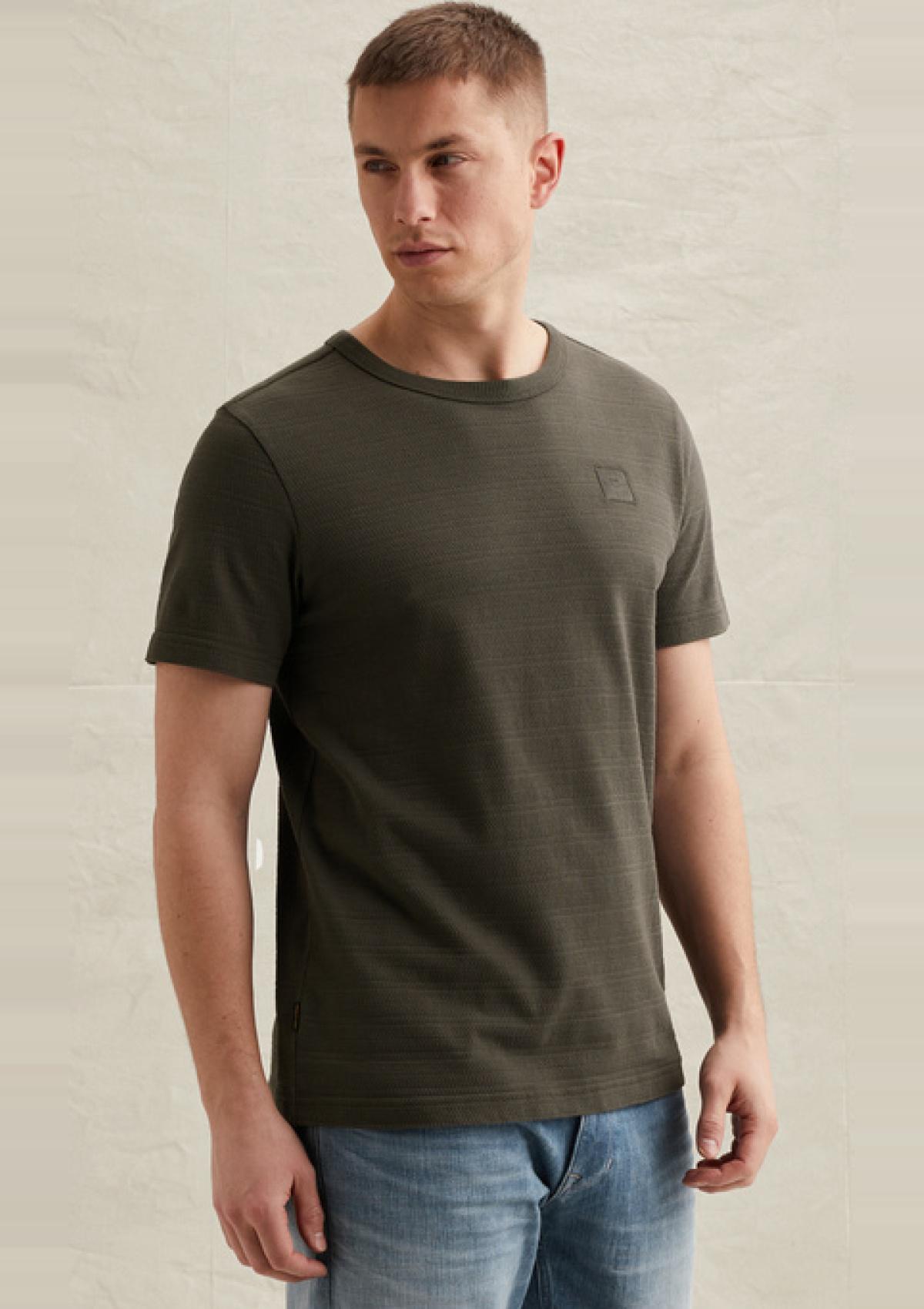 PTSS2602563 8039 | T-Shirt mit Jacquard-Streifenmuster