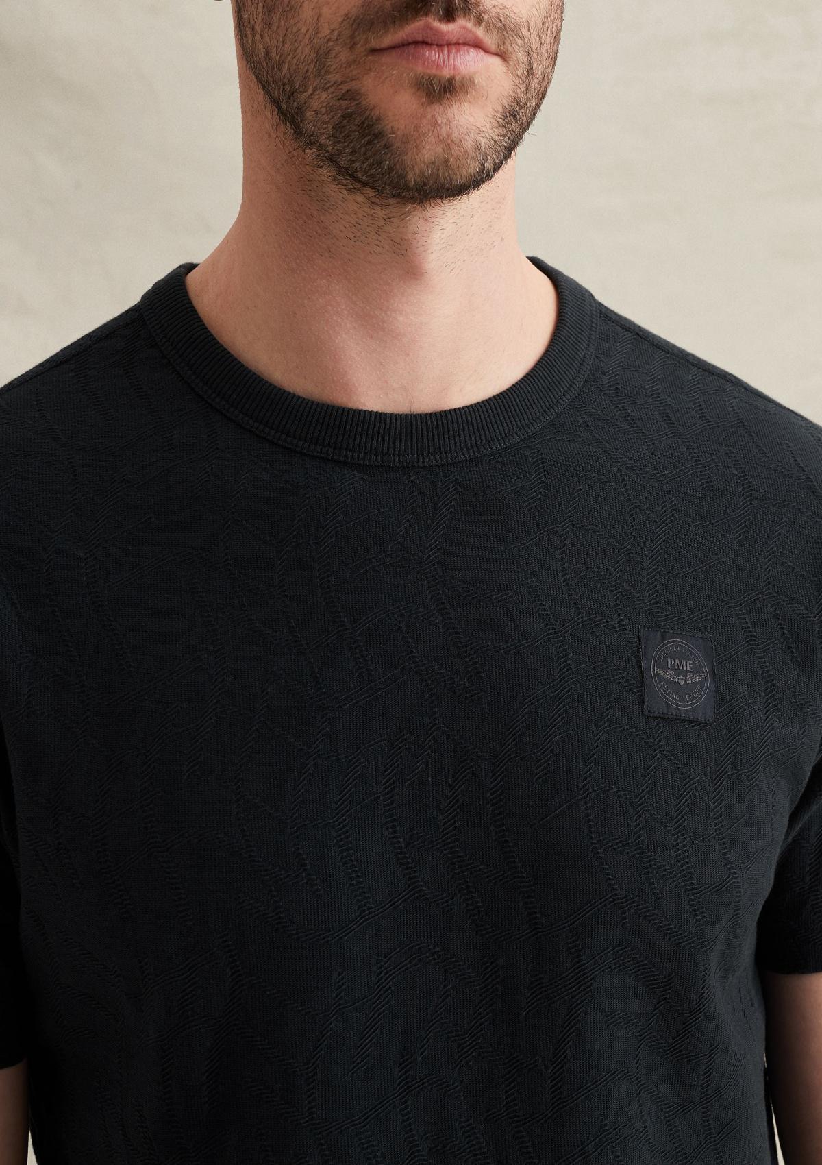 PTSS2604564 5282 | T-Shirt aus Jersey mit Allover-Jacquardmuster