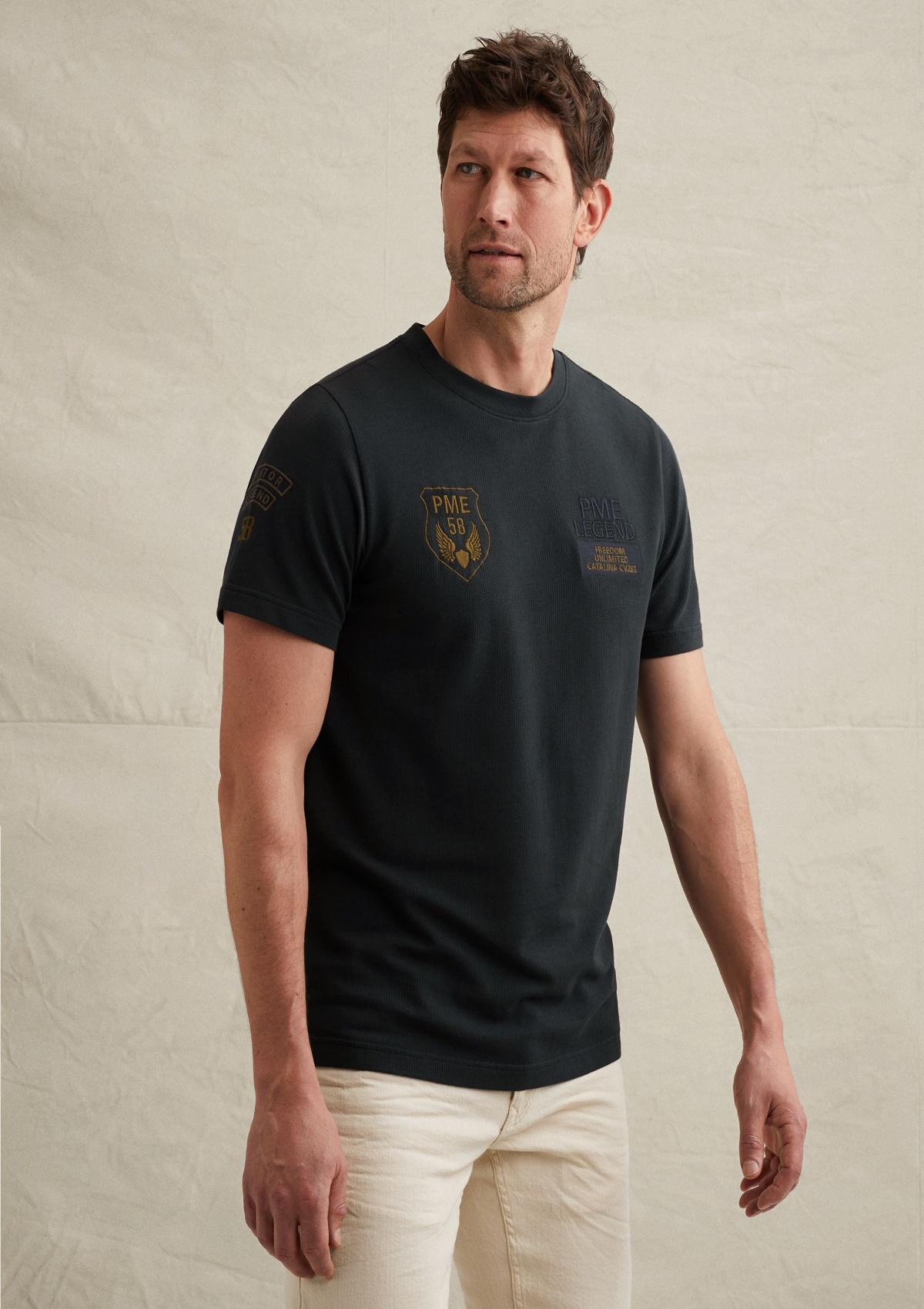 PTSS2604576 5282 | T-Shirt aus Jersey mit mehreren Badges