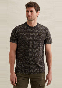Thumbnail for PTSS2606557 9140 | T-Shirt aus Slub-Jersey mit Allover-Print und Badge