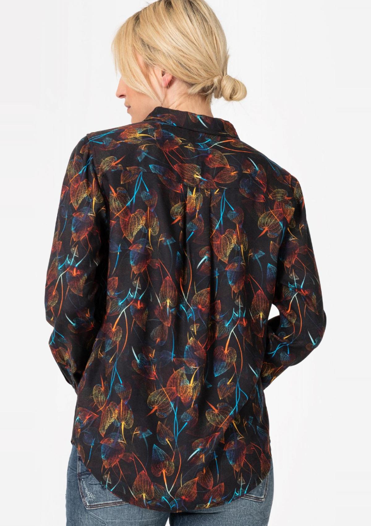 Timezone Blusen 13-10106-10-1367 0200 | Unisex WomenPrinted Boyfriend Fit Blouse