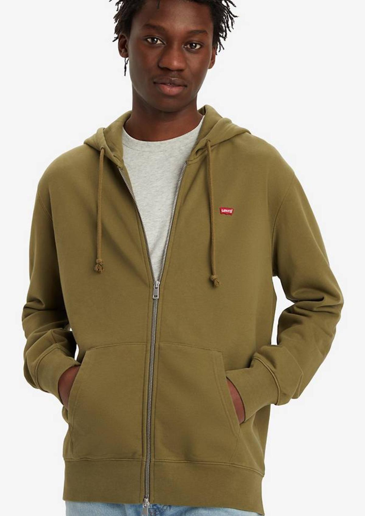 Levi Strauss Sweatjacken 3458400290 29 | NEW ORIGINAL ZIP UP BURNT OLIV